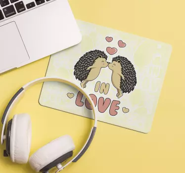 Tappetino mouse con frase ricci che si baciano - TenStickers