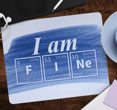 Tappetino mouse con frase tabella periodica citazione - TenStickers