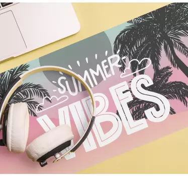 Tappetino mouse con frase vibrazioni estive tropicali - TenStickers