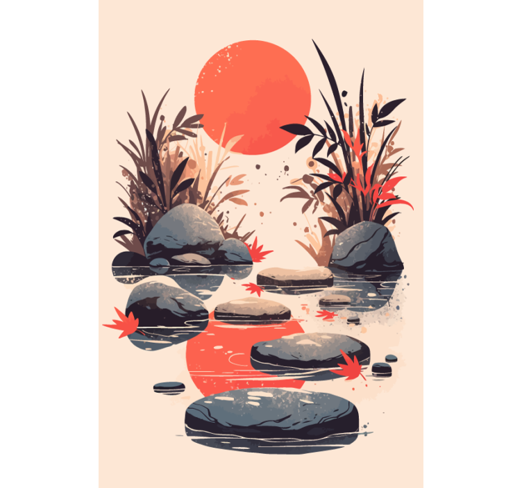 Tenda a rullo bagno ispirazione stile giapponese - TenStickers