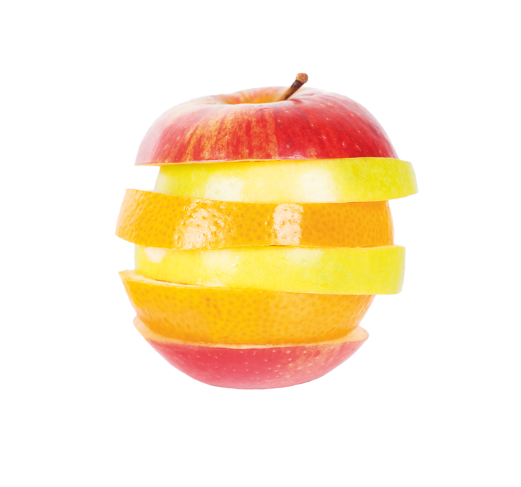 Tenda a rullo cucina mela tagliata - TenStickers