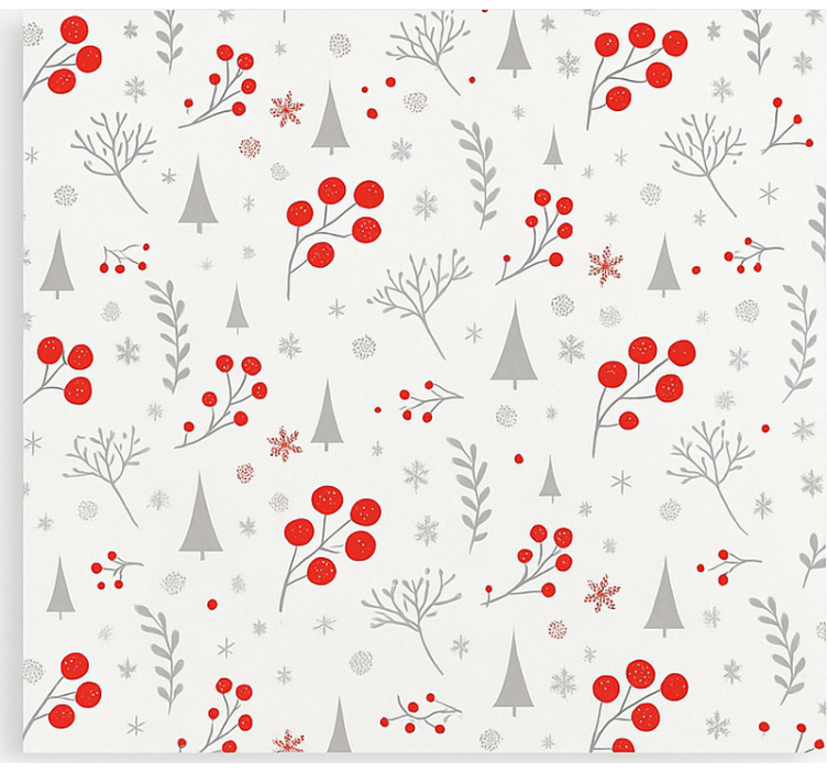 Tenda a rullo soggiorno modello natalizio vintage - TenStickers