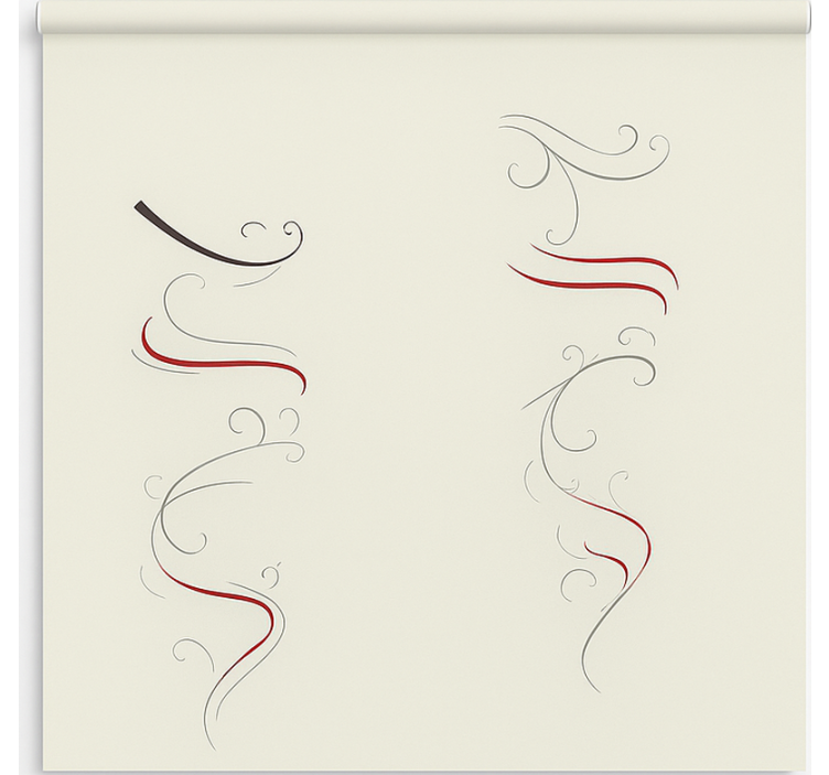 Tenda a rullo stile nordico spirale floreale astratta - TenStickers