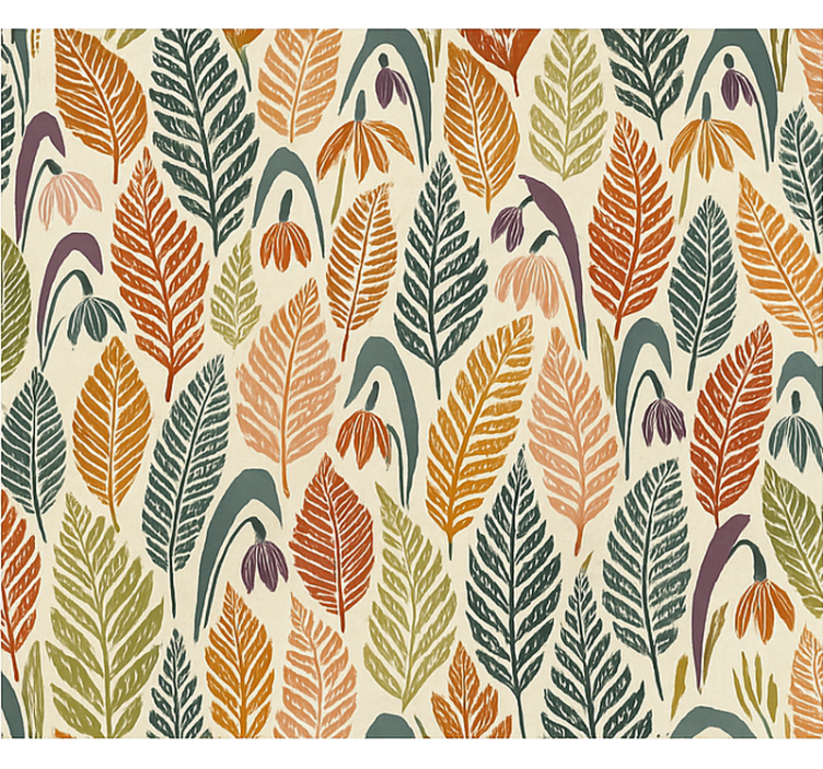 Tenda a rullo stile nordico fiori di bucaneve multicolore - TenStickers