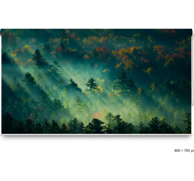 Tenda a rullo alberi foresta melanconica - TenStickers