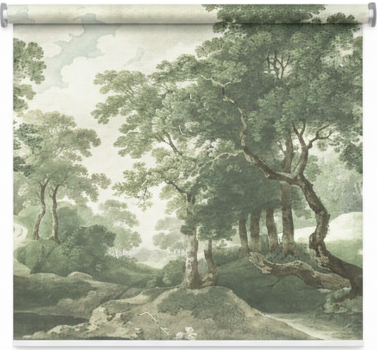 Tenda a rullo alberi natura classica senza tempo - TenStickers