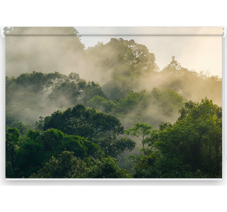 Tenda a rullo alberi chioma di giungla lussureggiante - TenStickers