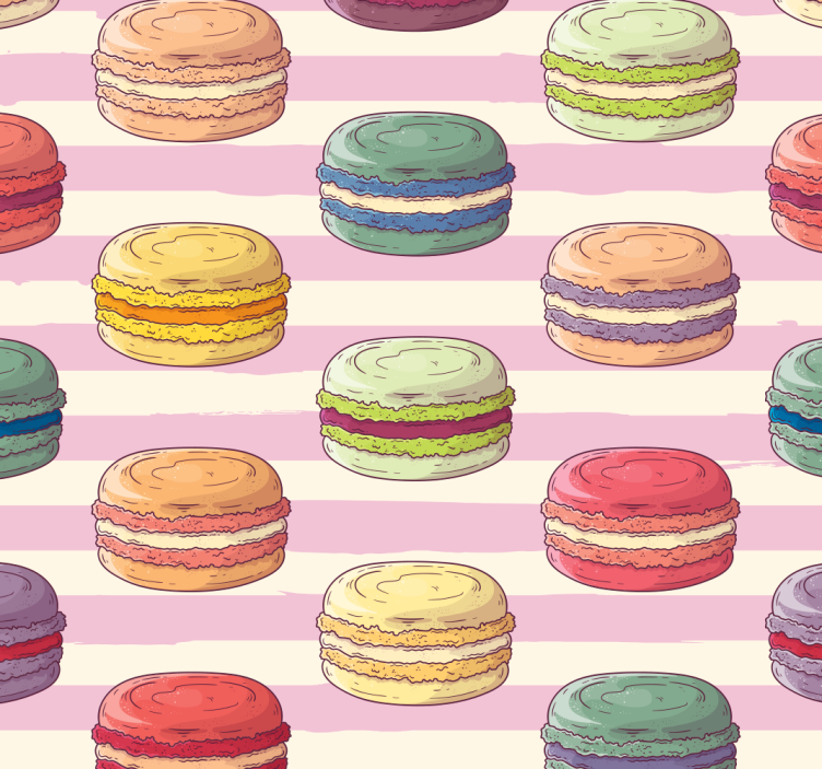 Tenda a rullo cucina motivo macarons colorati - TenStickers