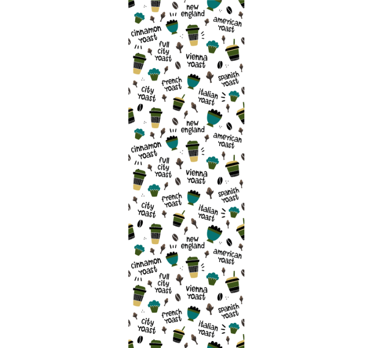 Tenda a rullo cucina motivo tostatura caffè - TenStickers