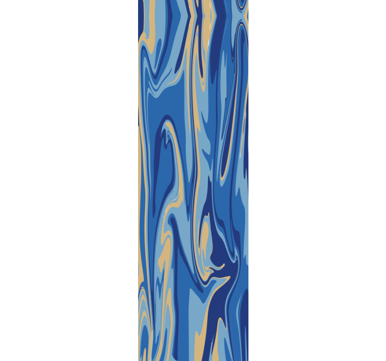 Tenda a rullo cucina marmo blu oro - TenStickers