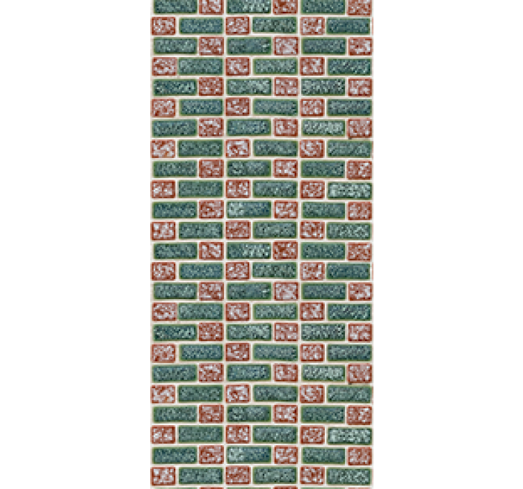 Tenda a rullo cucina piastrelle in mattoni semplici - TenStickers