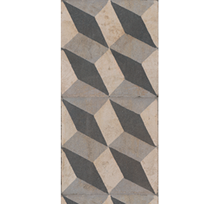 Tenda a rullo cucina piastrelle moderne grigie scure - TenStickers