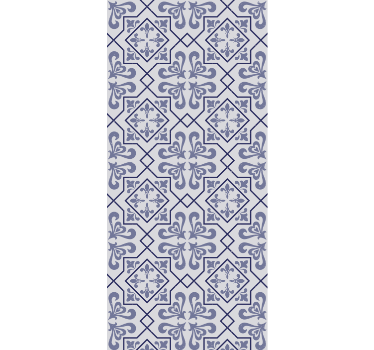 Tenda a rullo cucina piastrella portoghese blu ottagonale - TenStickers