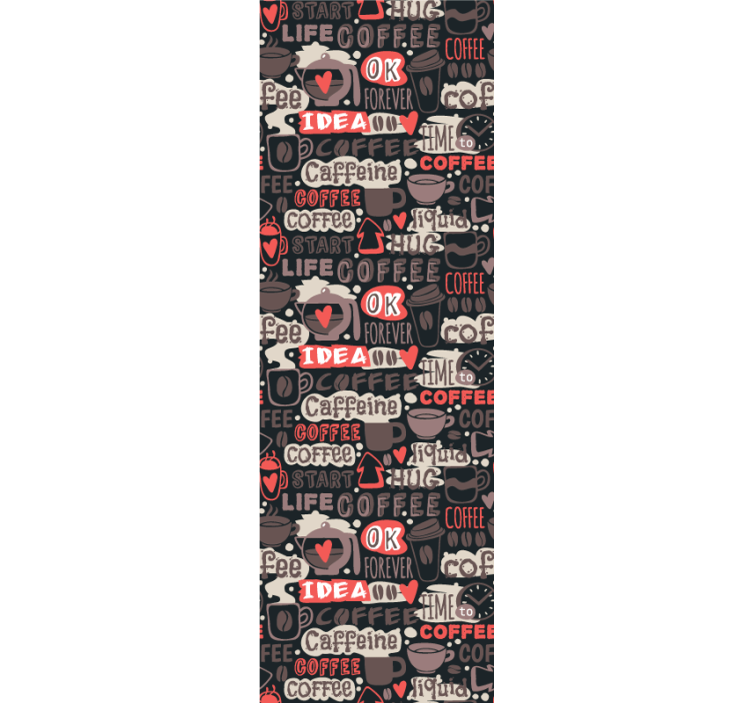 Tenda a rullo cucina motivo caffè tipografico - TenStickers