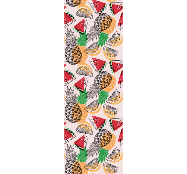 Tenda a rullo cucina stampa estiva ananas - TenStickers