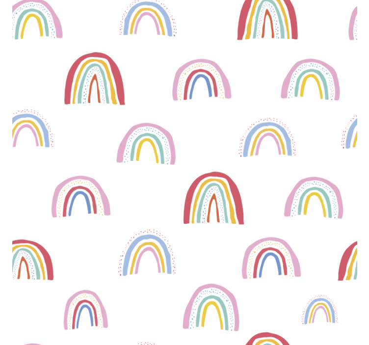 Tenda a rullo cameretta motivi arcobaleno colorati - TenStickers