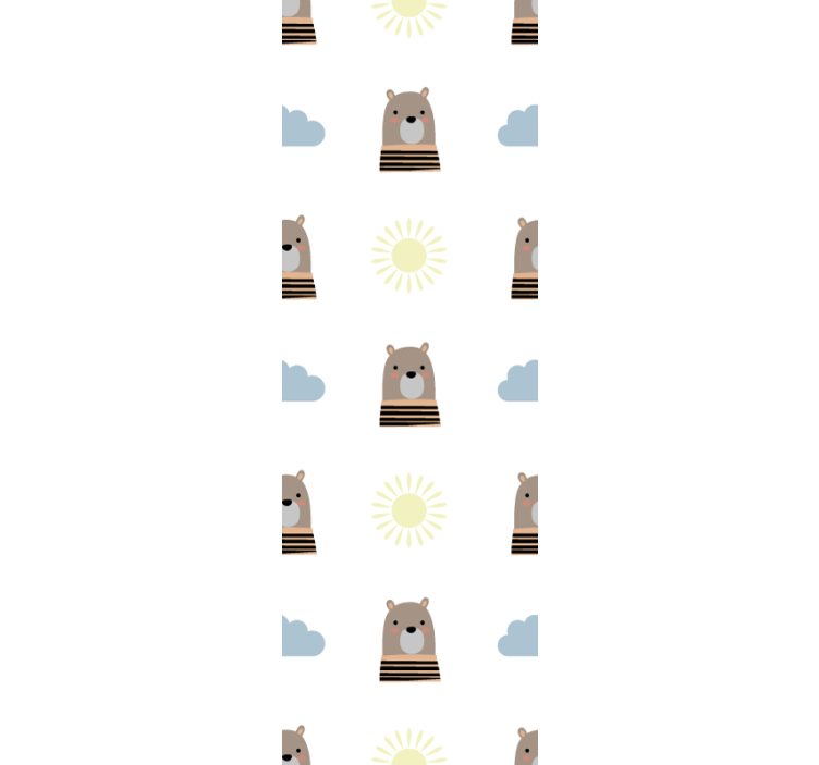 Tenda a rullo cameretta orso bruno personalizzabile - TenStickers