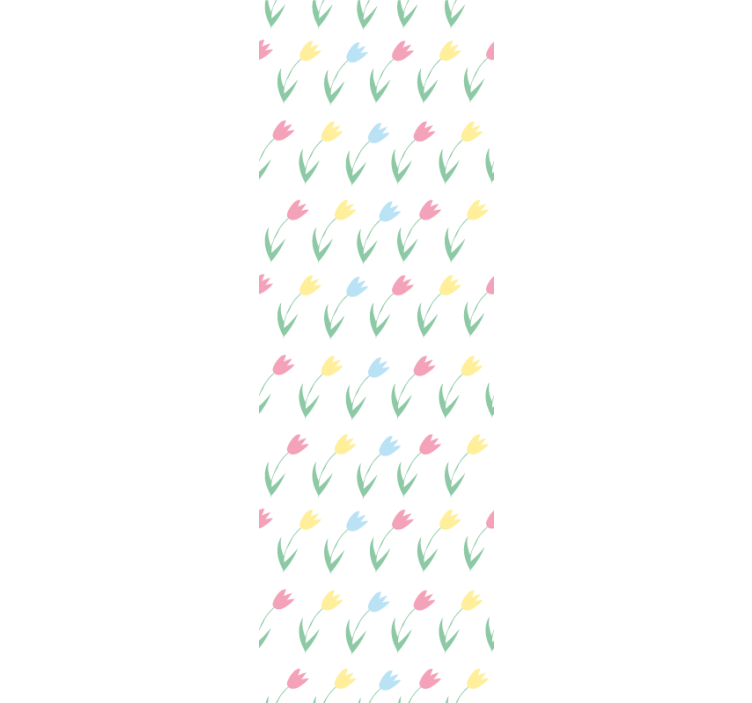 Tenda a rullo cameretta motivo fiori tulipano colorati - TenStickers