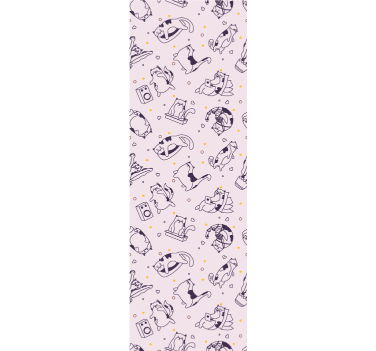 Tenda a rullo cameretta motivo band musicale gatti - TenStickers