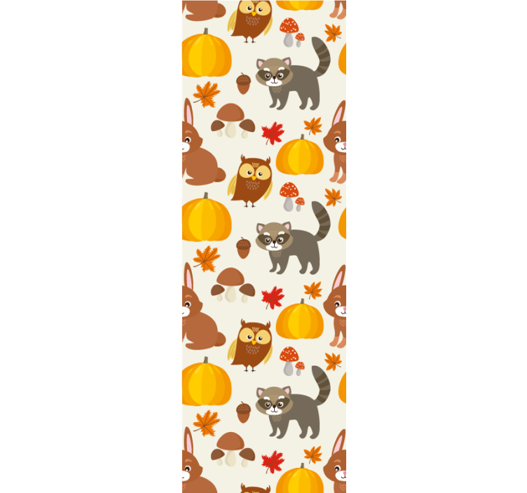 Tenda a rullo cameretta animali della foresta autunnale - TenStickers