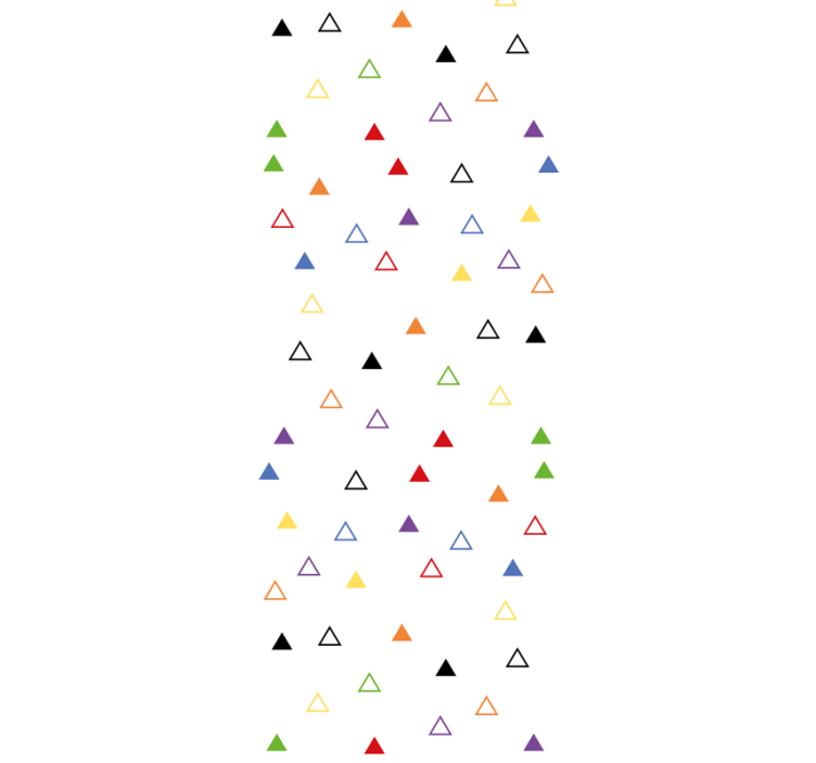 Tenda a rullo cameretta colorata a triangoli vuoti - TenStickers