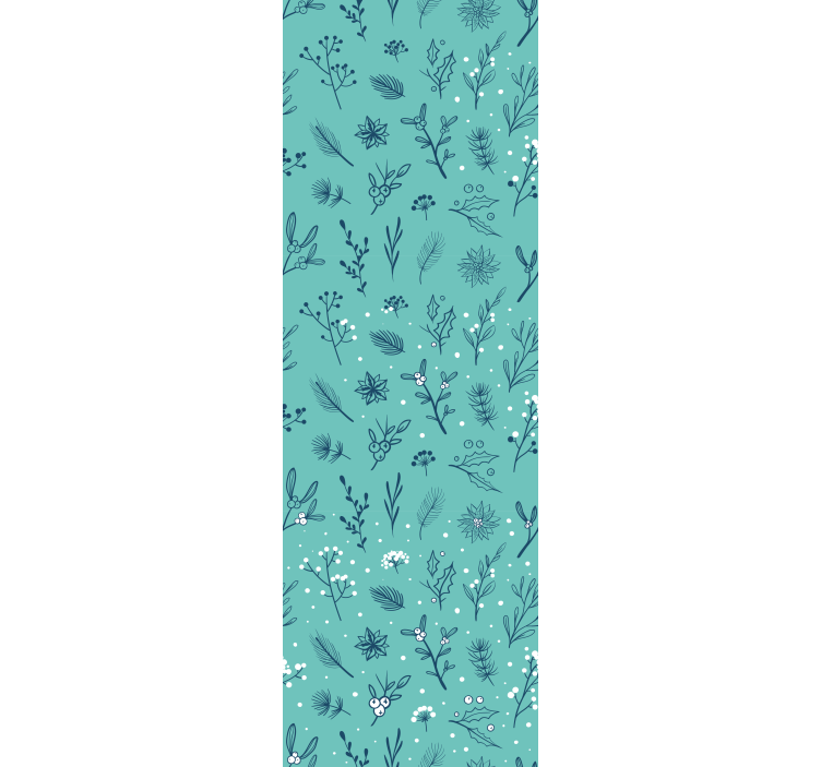 Tenda a rullo cameretta icone natalizie azzurro chiaro - TenStickers