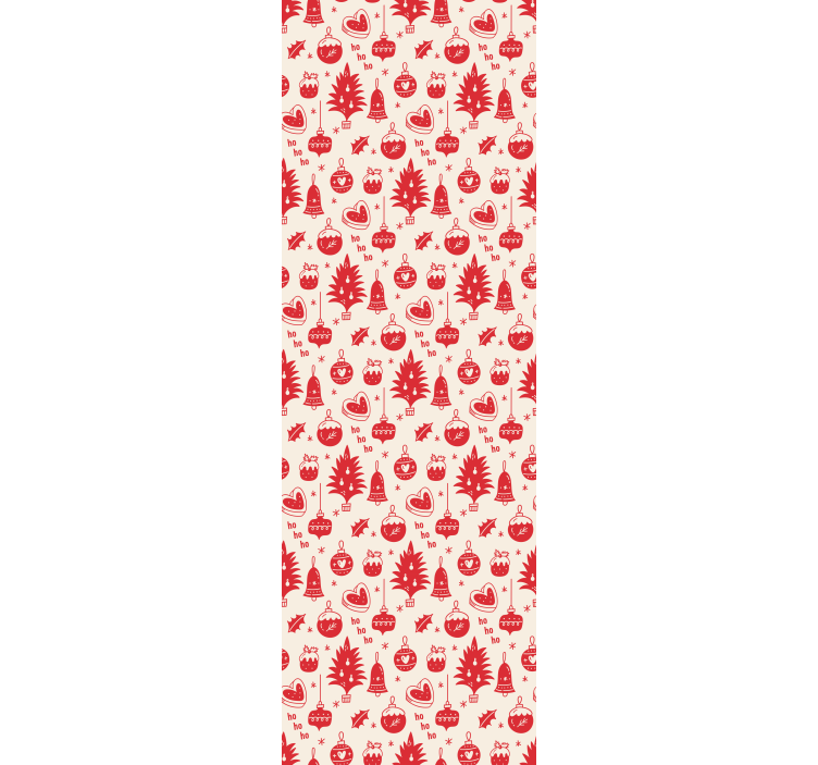 Tenda a rullo cameretta motivo natalizio rosso e rosa - TenStickers