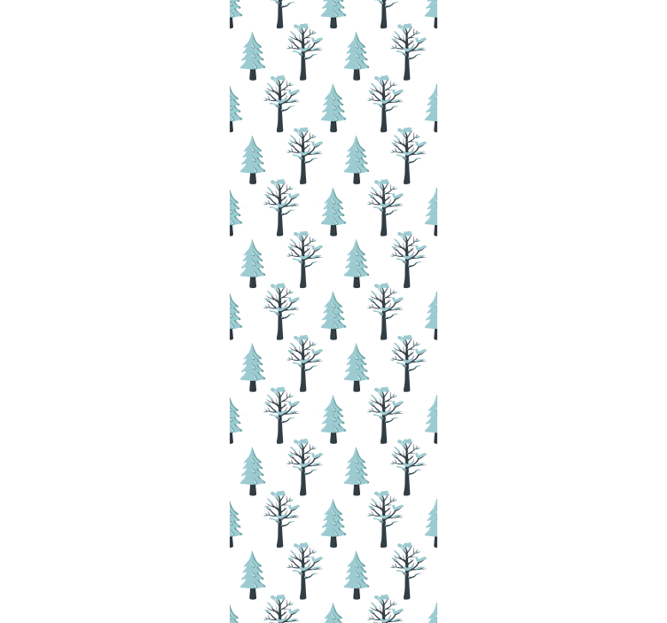 Tenda a rullo cameretta albero nella neve - TenStickers