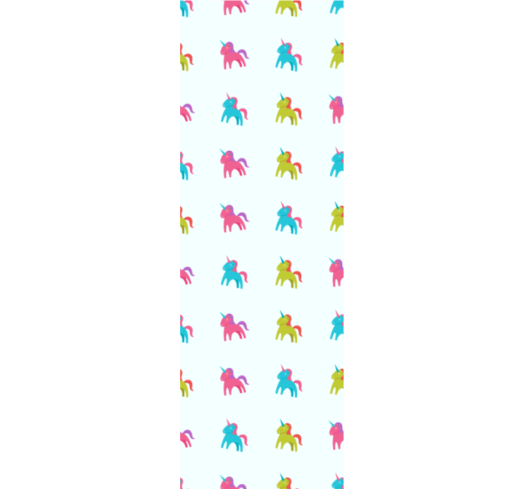 Tenda a rullo cameretta unicorni su sfondo blu - TenStickers