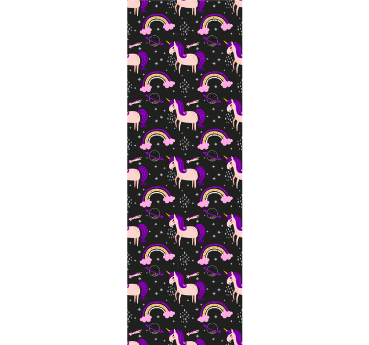 Tenda a rullo cameretta unicorni artistici - TenStickers