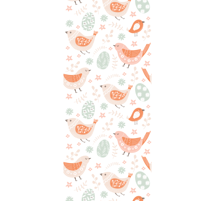 Tenda a rullo cameretta uccelli nordici minimalisti - TenStickers