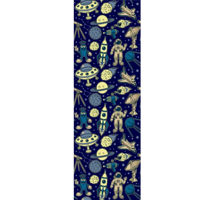 Tenda a rullo cameretta pianeti astronauti razzo - TenStickers