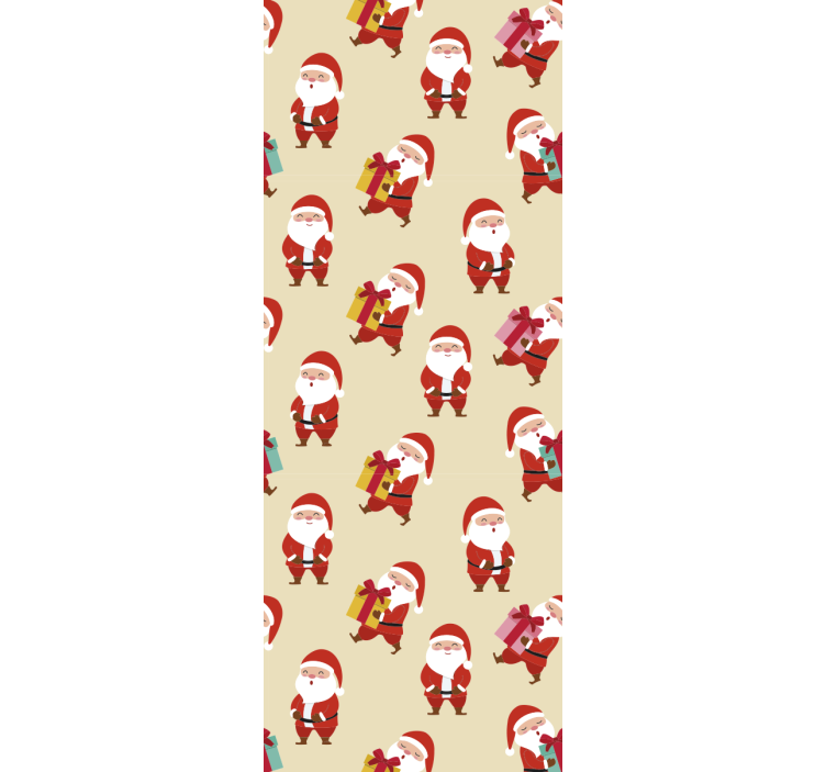 Tenda a rullo cameretta babbo natale sorridente e regali - TenStickers