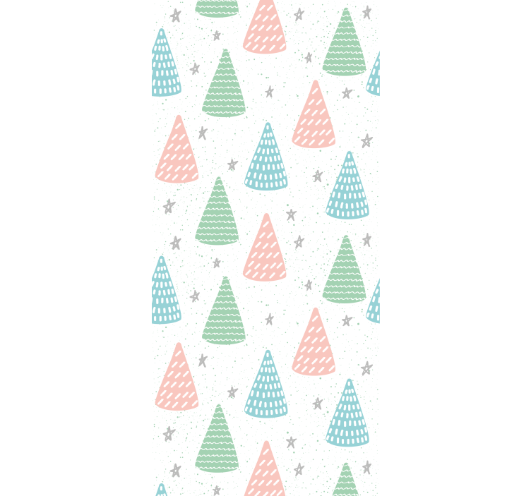 Tenda a rullo cameretta stelle grigie e tronchi - TenStickers