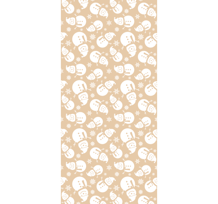 Tenda a rullo cameretta volti di tanti pupazzi di neve - TenStickers