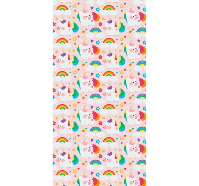 Tenda a rullo cameretta cavalli colorati - TenStickers