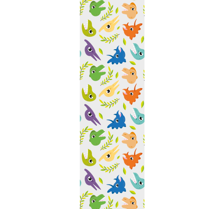 Tenda a rullo cameretta giochi retro dinosauri - TenStickers