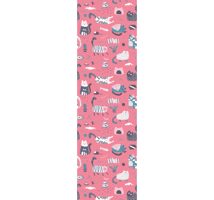 Tenda a rullo cameretta gattini nordici - TenStickers