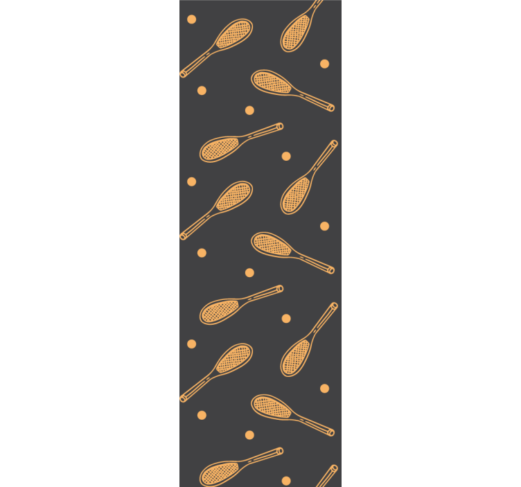 Tenda a rullo cameretta racchette arancioni - TenStickers