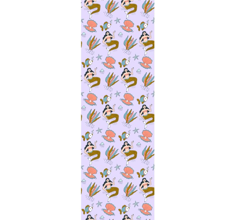 Tenda a rullo cameretta sirene e conchiglie - TenStickers