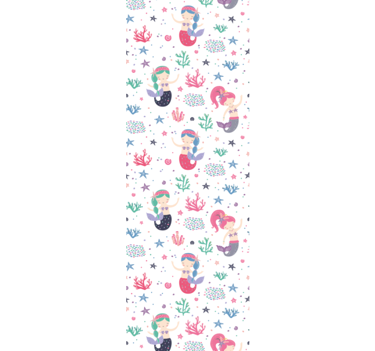 Tenda a rullo cameretta bambina sirena con codini - TenStickers