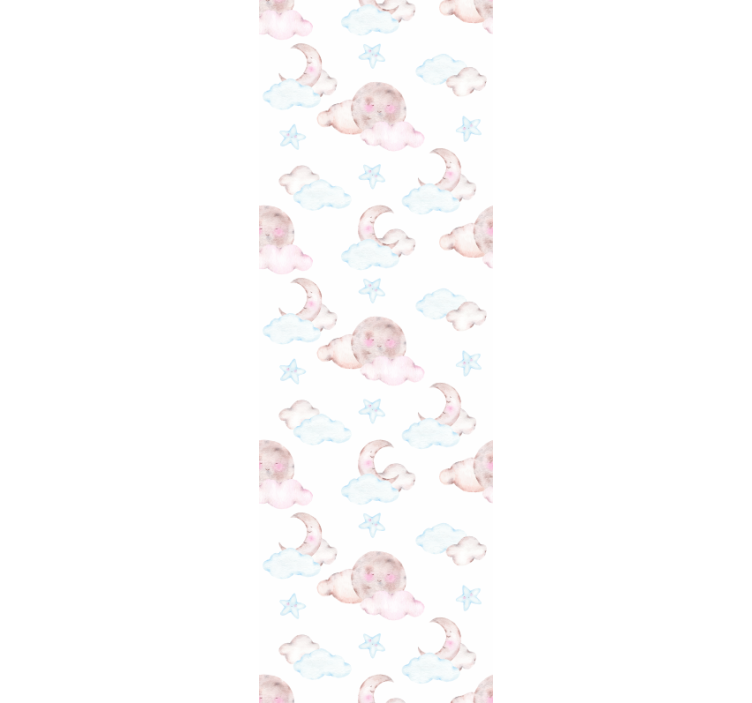 Tenda a rullo cameretta luna infantile acquerello - TenStickers