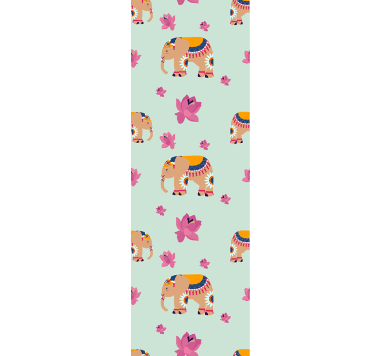 Tenda a rullo cameretta elefanti pesca indiani - TenStickers