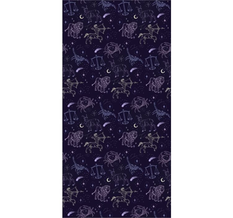 Tenda a rullo cameretta motivo costellazione - TenStickers