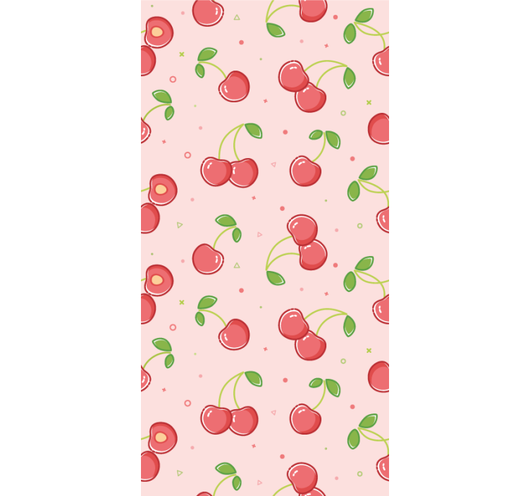 Tenda a rullo cameretta ciliegie rosa - TenStickers