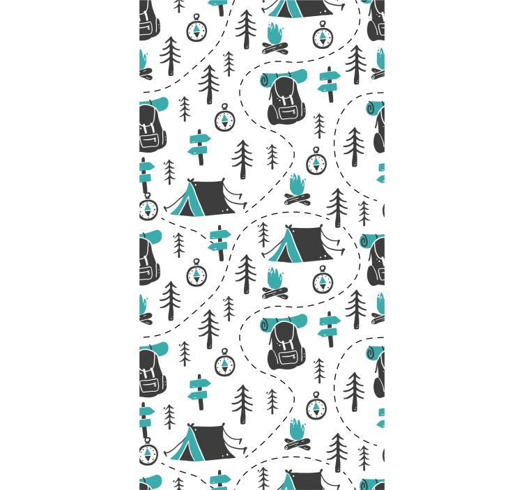 Tenda a rullo cameretta motivo natura camping - TenStickers