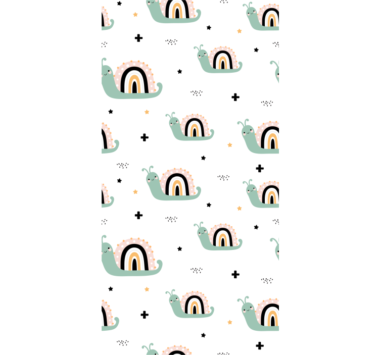 Tenda a rullo cameretta con conchiglie arcobaleno di lumaca - TenStickers