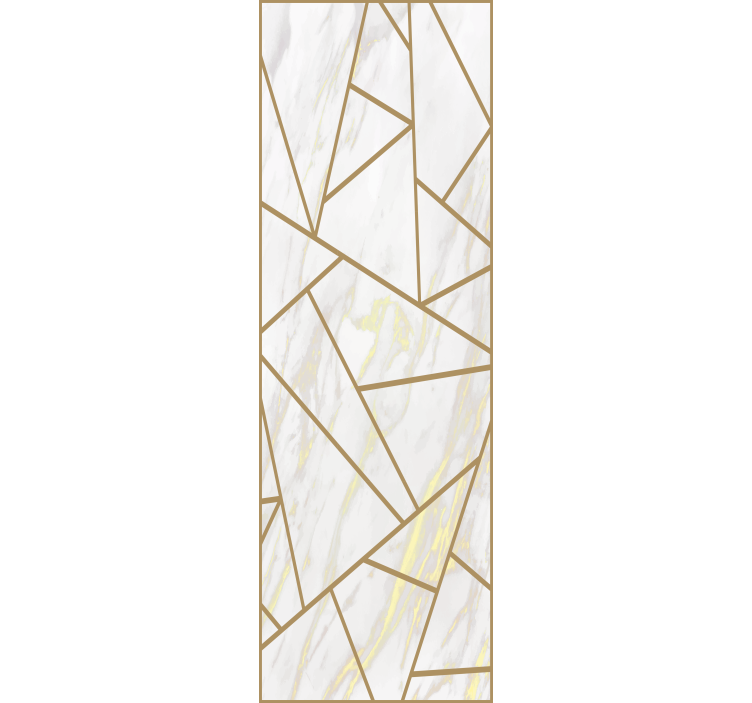 Tenda a rullo per ufficio mosaico geometrico marmo - TenStickers