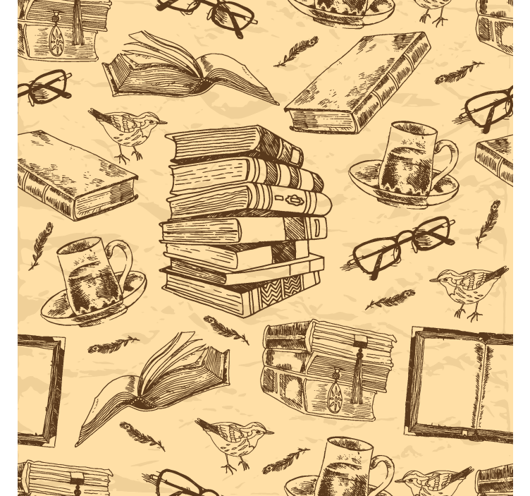 Tenda a rullo per ufficio biblioteca antica - TenStickers
