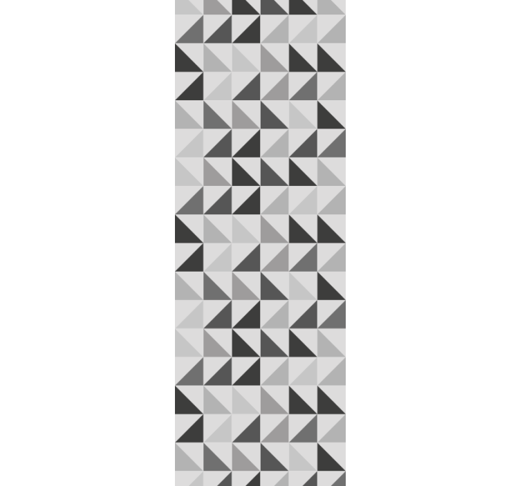 Tenda a rullo grigia triangoli geometrici - TenStickers